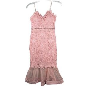 Olive Tree Dress Juniors Medium Pink‎ Lace Tulle Mermaid Dress Fairy Balletcore